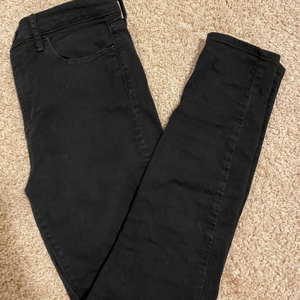 High Rise True Skinny Black Jeans